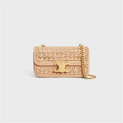 claude shoulder bag raffia effect.